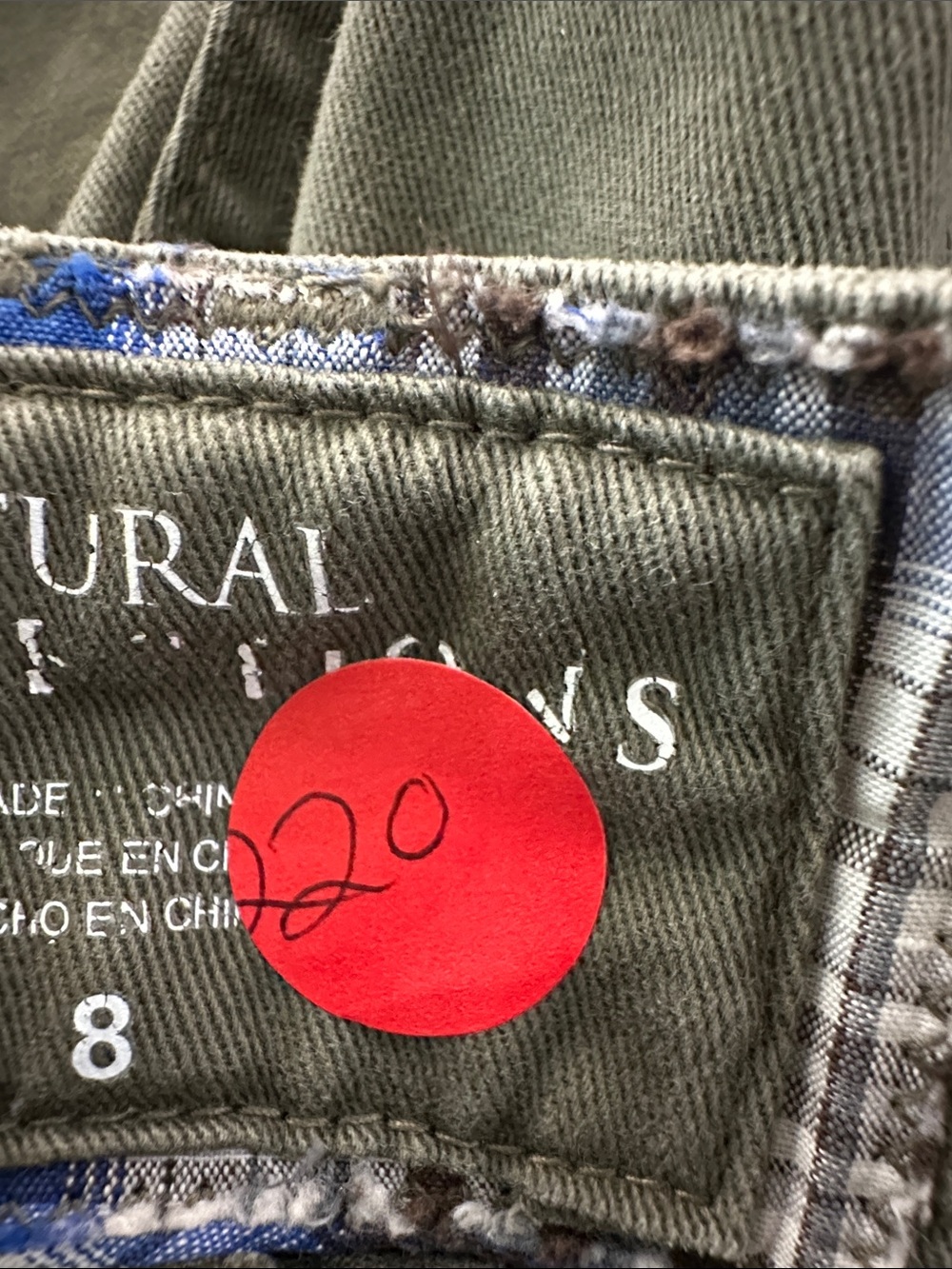 NATURAL LIFE Olive Green Button-Front Pants - Picture 7 of 9